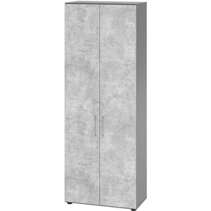 LIVIQUE, Aktenschrank Office, Hammerbacher Schrank V968T6/G/M/BS Grau 80 x 42 x 215,4 cm