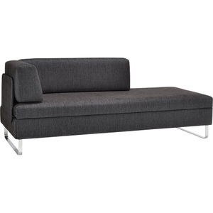 Swiss Plus, Swiss Plus Bettsofa Nico, Bettsofa Bed for Living Singolo Schwarz Stoff/Metall 205 cm 85 cm Verstellbare Lehne/Verstellbare Stütze