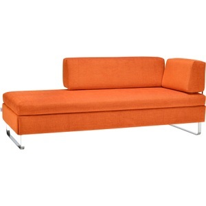 Swiss Plus, Swiss Plus Bettsofa Nico, Bettsofa Bed for Living Doppio Orange Stoff/Metall 205 cm 85 cm Verstellbare Lehne/Verstellbare Stütze