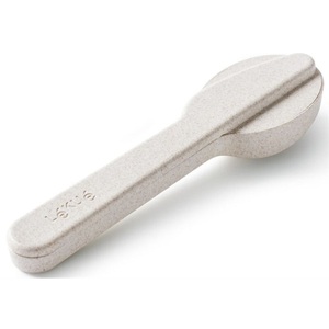 LEKUE, Besteck-Set 3tlg mit Etui beige organic, 