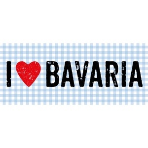 contento, Matteo Vinyl Teppich 50x120 cm I LOVE BAVARIA, 