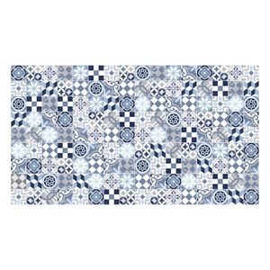 contento, Vinyl Teppich MATTEO 90x160 cm Mosaik Blau, 