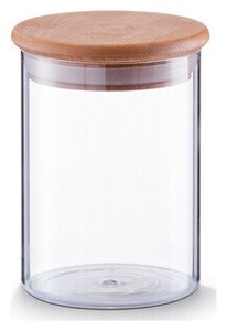 undefined, Zeller Present 19975 Küchenbehälter Universalbehälter 0,75 l Glas, Zeller Vorratsglas mit Bambusdeckel 750ml
