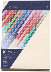 NoName, Artoz Mosaic Karten/Kuverts B6/B6 elfenbein je 10 Stück|Artoz Mosaic Karten/Kuverts B6/B6 elfenbein je 10 Stück|, Artoz Mosaic Karten/Kuverts B6/B6 elfenbein je 10 Stück