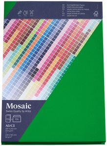 NoName, Artoz Mosaic Karten/Kuverts A5/C5 apfelgrün je 10 Stück, Artoz Mosaic Karten/Kuverts A5/C5 apfelgrün je 10 Stück
