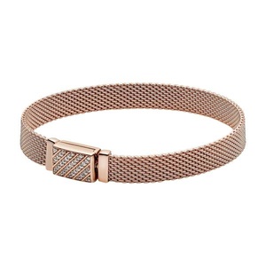 Pandora, PANDORA Armband Damen Roségold 19cm, Pandora Rose Reflexions Long Clasp Armschmuck Damen