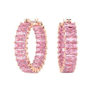 Swarovski, Creolen Damen Roségoldfarben ONE SIZE, Swarovski Matrix Ohrschmuck Damen