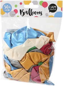 undefined, Luftballons ca. 30 cm, metallic, 50 Stk., I AM CREATIVE Luftballons metallic 6010.41 50 Stück
