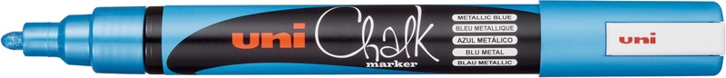 uni-ball, uni-ball Chalk Marker, 1.8-2.5mm, Metallic blau, PWE-5M METALLIC BLUE , uni-ball Chalk Marker, 1.8-2.5mm, Metallic blau, PWE-5M METALLIC BLUE