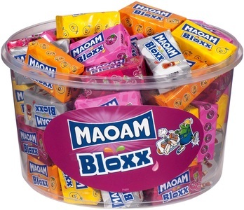 HARIBO, Maoam Bloxx Himbeer 22g, Maoam Bloxx Cola 22g