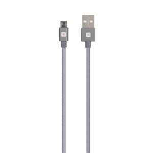 Skross, Skross USB-Kabel USB 2.0 USB-A Stecker 1.20 m Space Grau Rund, Flexibel, Stoff-Ummantelung SKCA0010A-M120CN