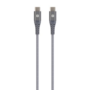 Skross, Skross USB-Kabel USB 2.0 USB-C? Stecker 2.00 m Space Grau Rund, Flexibel, Stoff-Ummantelung SKCA0018C-C200CN