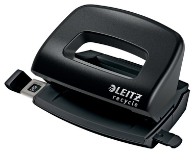 Leitz, Leitz Locher NeXXt Recycle 10 Seiten, Schwarz, LEITZ Locher NeXXt Recycle 5010-00-95 schwarz, CO2 neutral 10 Blatt