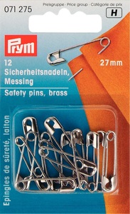 Prym, Prym Sicherheitsnadeln Messing, goldfarbig Nr. 1, 27 mm, Karte 12 Stk.