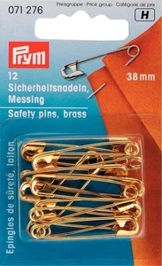 Prym, Prym Sicherheitsnadeln Messing, goldfarbig Nr. 2, Karte 12 Stk.