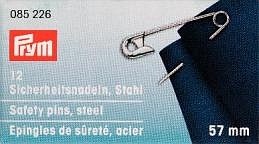 Prym, Prym Sicherheitsnadeln Stahl, silber Nr. 4, 57 mm, Dose 12 Stk.