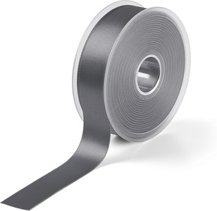 Prym, Prym Satinband, beidseitig gl&auml;nzend, grau 25 mm, Coupon 3 m, 100 % PES