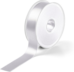 Prym, Prym Satinband, beidseitig gl&auml;nzend, silber 25 mm, Coupon 3 m, 100 % PES