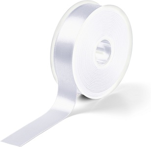 Prym, Prym Satinband, beidseitig gl&auml;nzend, weiss 25 mm, Coupon 3 m, 100 % PES