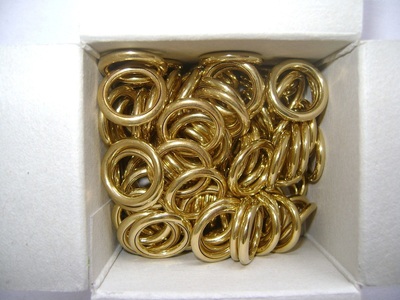 Prym, Prym Hohlringe, gold 13 x 18 mm, Karton 100 Stk., Messing, Prym Hohlringe, gold 13 x 18 mm, Karton 100 Stk., Messing