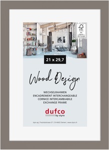 dufco, DUFCO Holz-Bilderrahmen 21x29.7cm 1610.80663 Toronto grau