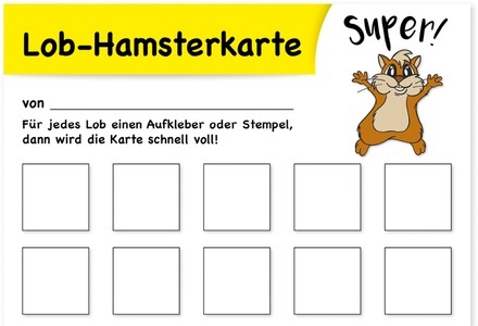 Timetex, TIMETEX Lob-Hamsterkarte 62959 10 Feldern 25 Stück, TIMETEX Lob-Hamsterkarte 62959 10 Feldern 25 Stück