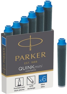 Parker, Tintenpatronen Tintenpatronen, PARKER Tintenpatrone 1950409 blau 6 Stück