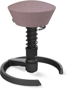 Aeris, AERIS Sitzhocker Swopper 101STBKBKCP3 schwarz/violett, mit Gleiter, AERIS Sitzhocker Swopper 101STBKBKCP3 schwarz/violett, mit Gleiter