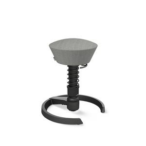 Aeris, AERIS Sitzhocker Swopper 101STBKBKCP2 schwarz/grau, mit Gleiter, AERIS Sitzhocker Swopper 101STBKBKCP2 schwarz/grau, mit Gleiter