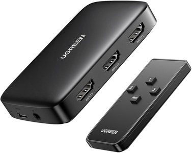 Ugreen, UGREEN 80125 - HDMI Umschalte Box, UGREEN Switcher HDMI 3 In 1 Out 80125 4K, 30HZ, Black, (BB)