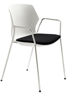 Mayer, MAYER Besucherstuhl OvaLounge 25110102A weiss/chrome, mit Armlehnen, MAYER Besucherstuhl OvaLounge 25110102A weiss/chrome, mit Armlehnen