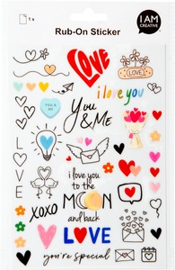I am Creative, I AM CREATIVE Rub on Sticker A5 4010.60 Liebe, I AM CREATIVE Rub on Sticker A5 4010.60 Liebe