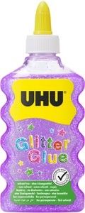 UHU, UHU Glitter Glue Maxi 510570 lila, 185g, UHU Glitter Glue Maxi 510570 lila, 185g
