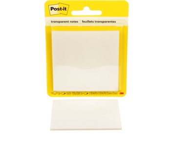 POST-IT, Post-it Notizzettel 3M, 73 x 73 mm, 1 Block, transparent, POST-IT Haftnotizen Transpar. 73x73mm 600-TRSPT 36 Blatt