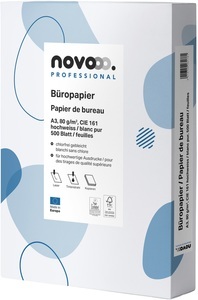 NOVOOO, NOVOOO Kopierpapier Professional A3 641913 weiss, 80g 500 Blatt, NOVOOO Kopierpapier Professional A3 641913 weiss, 80g 500 Blatt