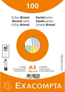 Exacompta, Karteikarten A5 liniert sort., Karteikarten A5 liniert sort.