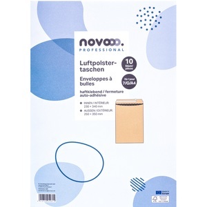 NOVOOO, NOVOOO Luftpolstertasche Recycled E-1712127 braun, 230x340mm 10 Stück, NOVOOO Luftpolstertasche Recycled E-1712127 braun, 230x340mm 10 Stück
