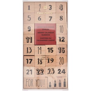 Rico Design GmbH & Co.KG, Stempelset Adventskalenderzahlen 29 Stk, Stempelset Adventskalenderzahlen 29 Stk