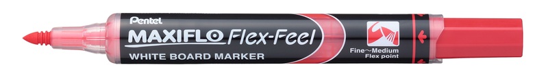 Pentel, Pentel Whiteboard-Marker Bullet Rot, PENTEL Whiteboard Marker MAXIFLO 4mm MWL5SBF-BX rot, Flex Feel
