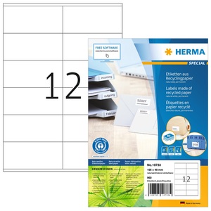 HERMA, HERMA Universal-Etiketten 105 x 48 mm, 80 Blatt, HERMA Universal-Etiketten 105 x 48 mm, 80 Blatt