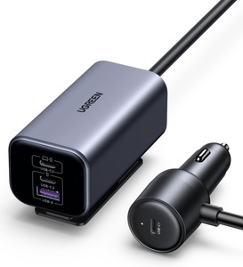 Ugreen, UGREEN Car Charger 150W,USB-C GaN 35571 USB-A+2xUSB-C Charging Hub