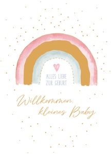 ABC Gl&uuml;ckwunschkarte Baby B6 52654 Regenbogen
