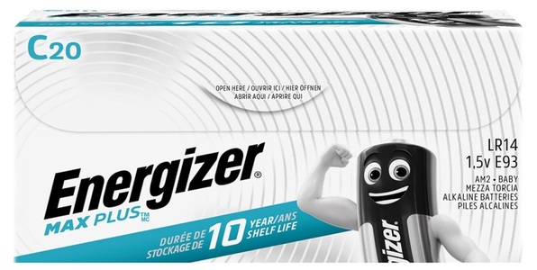 Energizer, Energizer C Alkali-Batterien Max Plus LR14 1,5 V 20 Stück