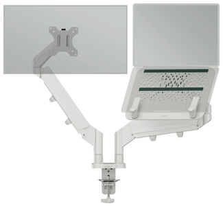 LEITZ Monitorarm Ergo 6538-00-85 Grau, inkl. Laptophalter
