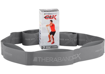 Theraband, CLX Super Strong Schlingentrainer, TheraBand CLX11 Loops superstark, silber (1 Stk)