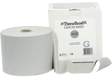 Thera-Band, Thera-Band 45,5m beige extra duenn silber, TheraBand Übungsband 45.5m silber superstark (1 Stk)