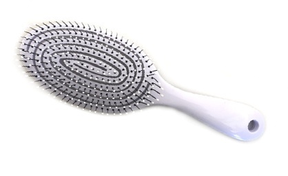 Herba, Herba.3D Spiral Kunststoff-Entwirrbürste, Nylonborsten, weiss, ov, Herba 3D Spiral Entwirrbürste 23cm weiss gross (1 Stk)