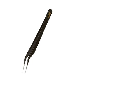 Rubis, Rubis Wimpern Pinzette gebogen, schwarz, Rubis Wimpern Pinzette gebogen, schwarz