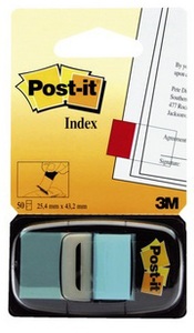 POST-IT, Post-it Haftstreifen I680-23 2 Block/Pack. Türkis, POST-IT Index Tabs 25.4x43.2mm 680-23 türkis/50 Tabs