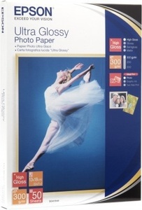 Epson, Epson Ultra Glossy Photo Paper C13S041944 Fotopapier 300 g/m² 50 Blatt Hochglänzend, Epson Ultra Glossy Photo, 13cm x 18cm, 300g, C13S041944, (50 Blatt)